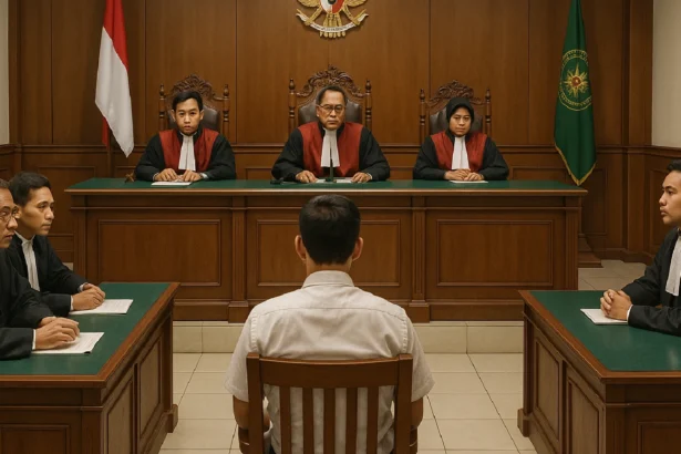 pengajuan tuntutan pidana dan pledoi. Sidang terbuka dan tertutup